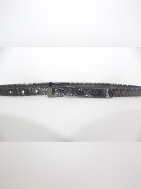 60’s Vintage Gunmetal Mesh Metal Belt Fish scale Chainmail Vegan Retro